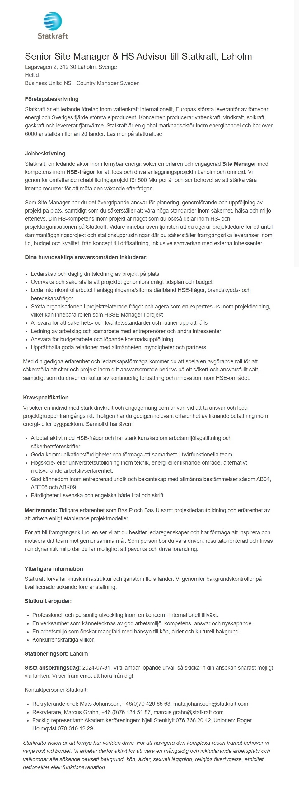Statkraft Sverige AB